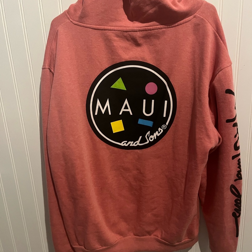 Maui and Sons Coral Hoodie with Logo